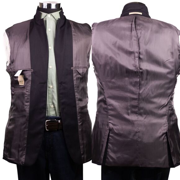 JOE JOSEPH ABBOUD Blazer Black Jacket 100% Wool Sport coat 38 Regular - Picture 10 of 11